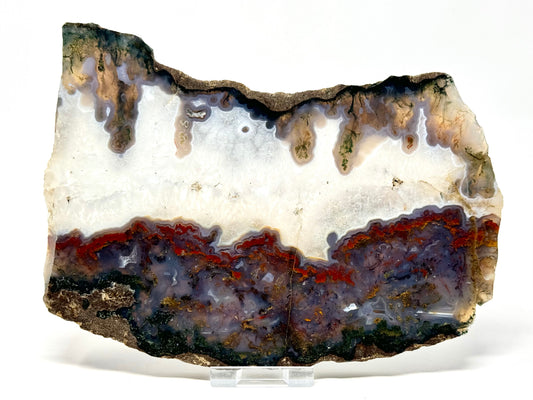 Moss Agate Crystal Slice Large 19cm