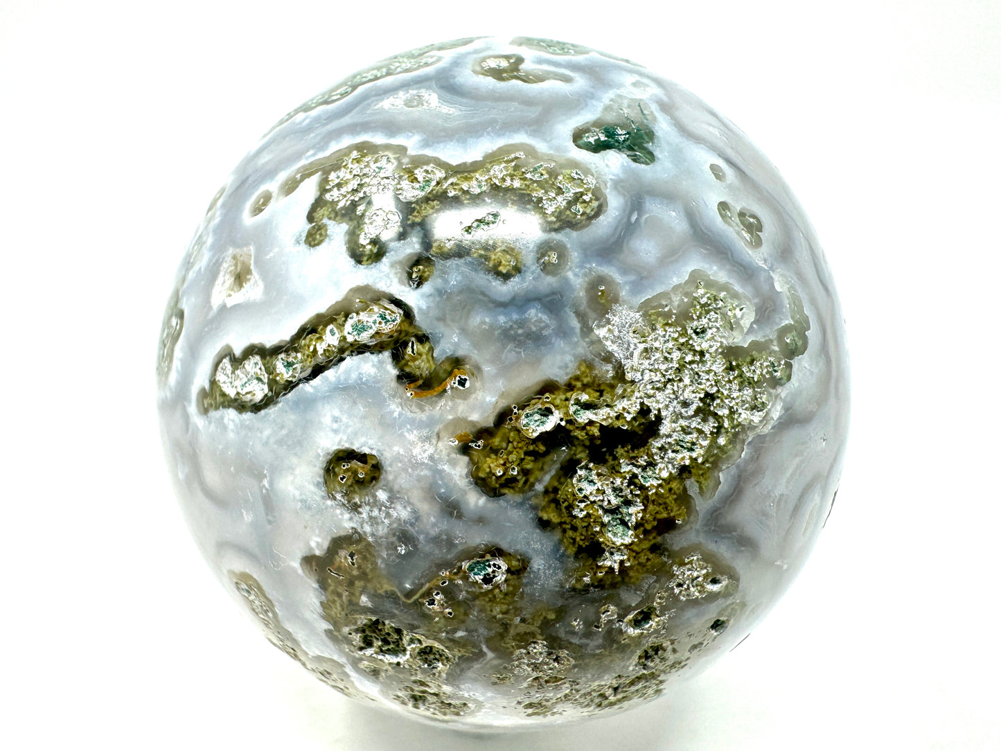 Moss Agate Crystal Sphere 5.1cm