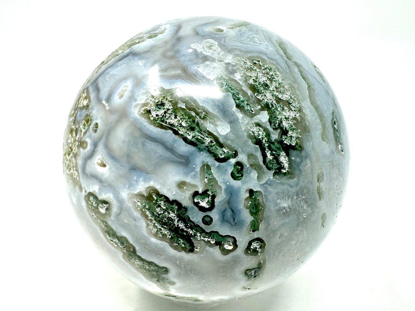 Moss Agate Crystal Sphere 5.1cm