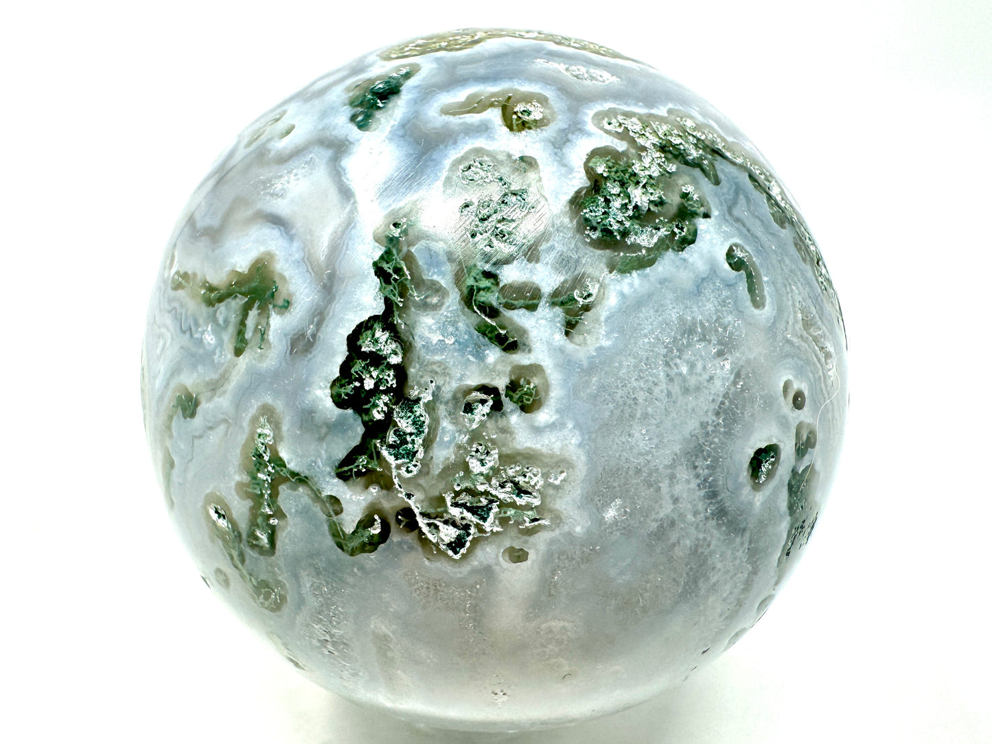 Moss Agate Crystal Sphere 5.1cm