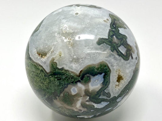 Moss Agate Crystal Sphere Large 9.5cm