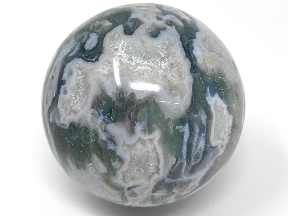 Moss Agate Crystal Sphere Large 9.2cm