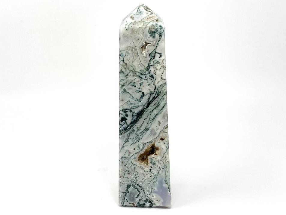 Moss Agate Crystal Tower Large 23.5cm