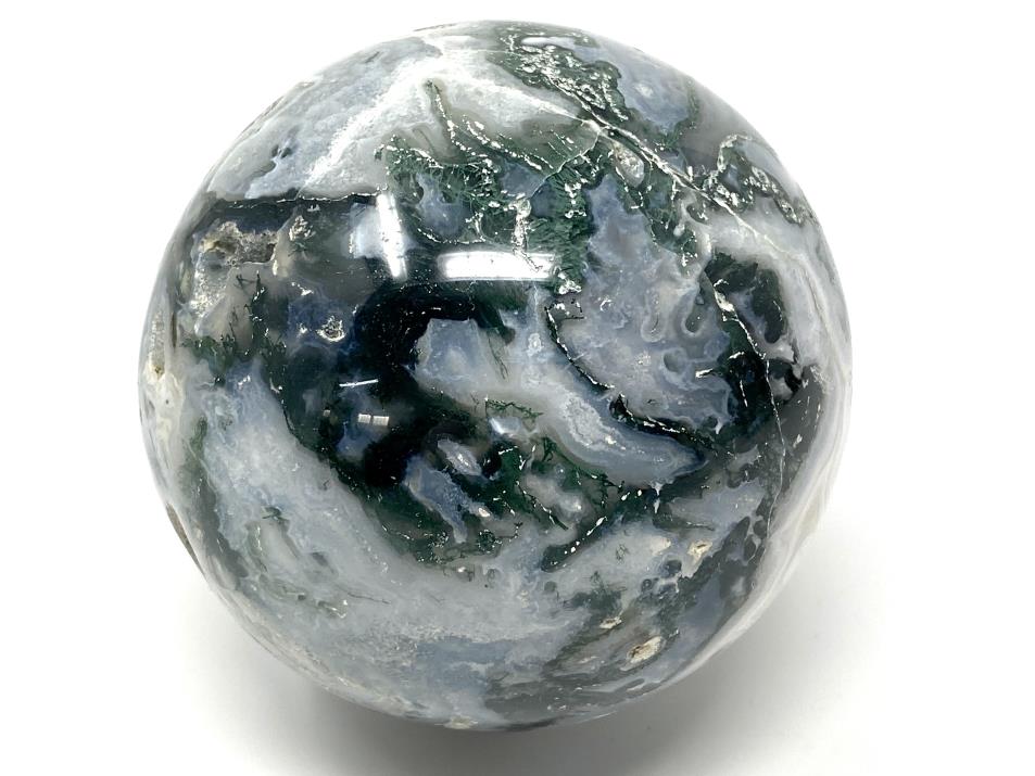 Druzy Moss Agate Crystal Sphere Large 9.5cm