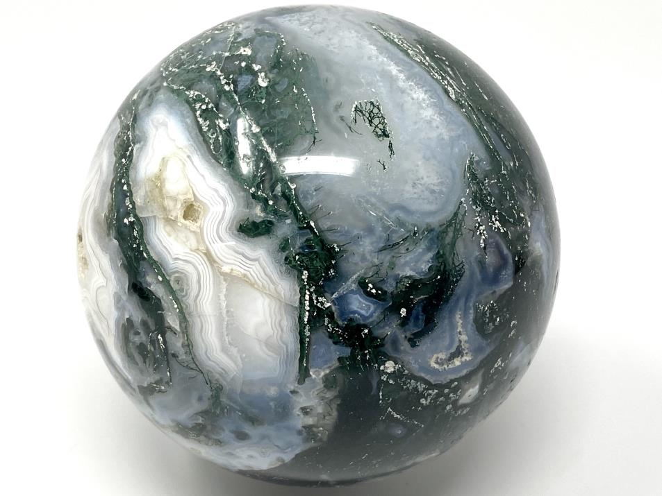 Druzy Moss Agate Crystal Sphere Large 9.5cm