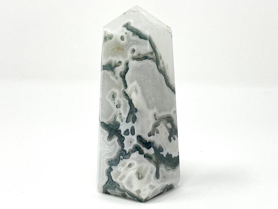 Druzy Moss Agate Crystal Tower 7cm