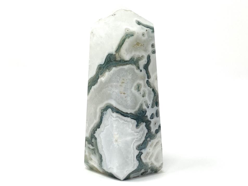 Druzy Moss Agate Crystal Tower 7cm