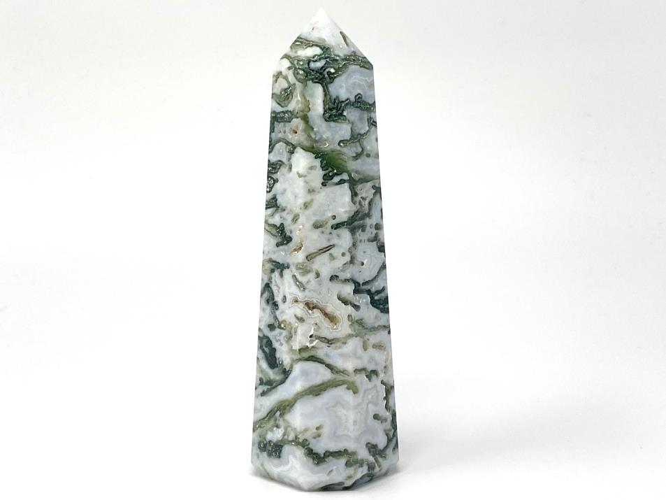 Moss Agate Crystal Point Large 15.6cm