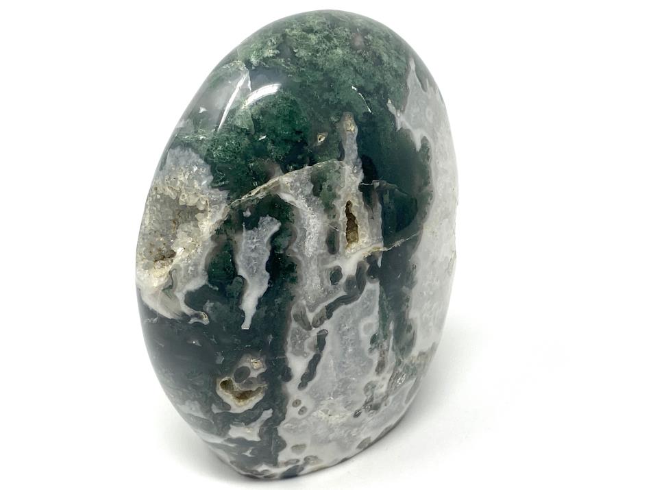 Druzy Moss Agate Crystal Freeform Large 12.2cm