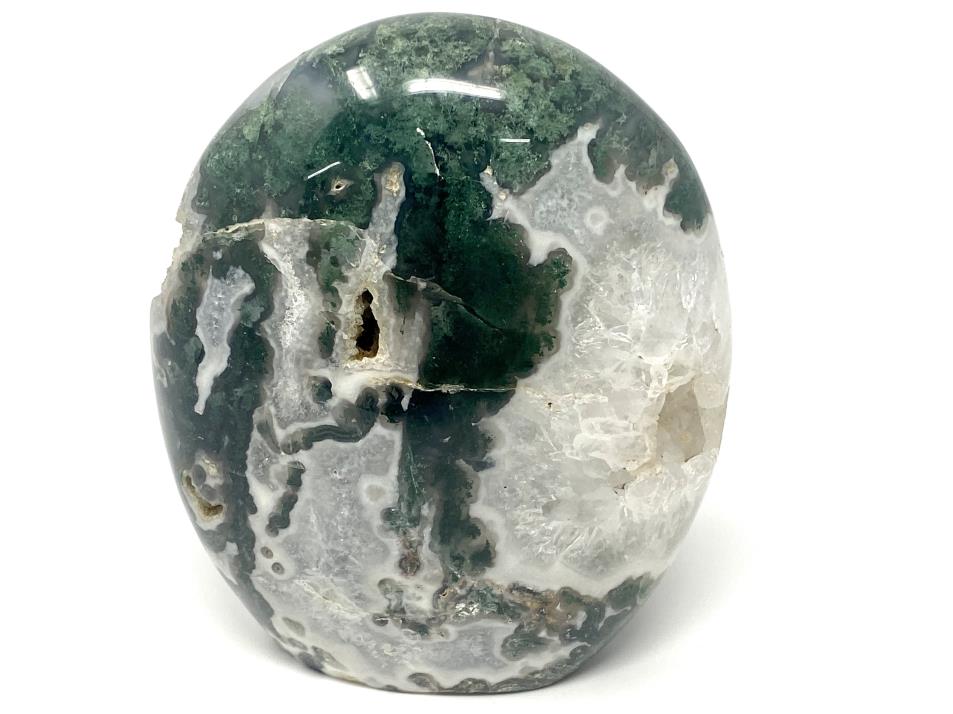 Druzy Moss Agate Crystal Freeform Large 12.2cm