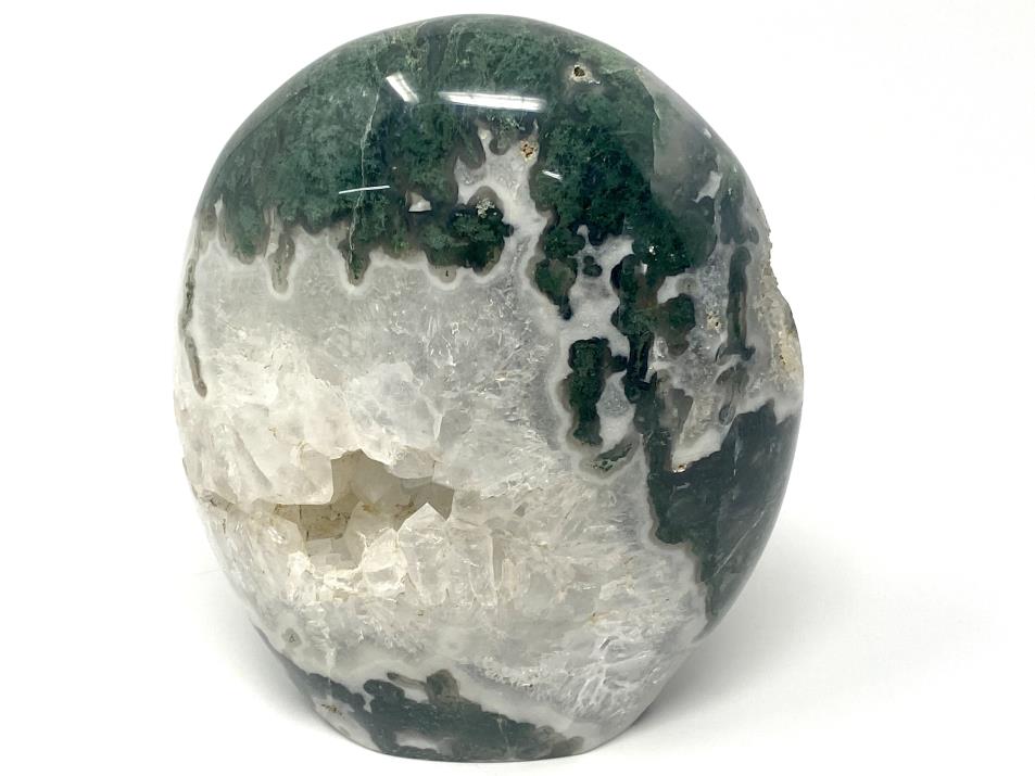 Druzy Moss Agate Crystal Freeform Large 12.2cm