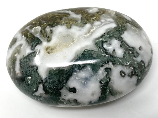 Moss Agate Crystal Pebble 5.9cm