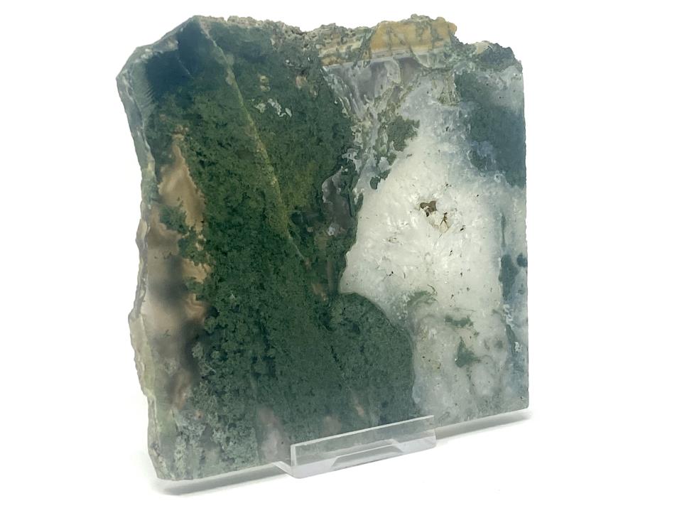 Moss Agate Crystal Slice 11cm