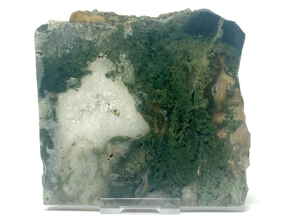 Moss Agate Crystal Slice 11cm