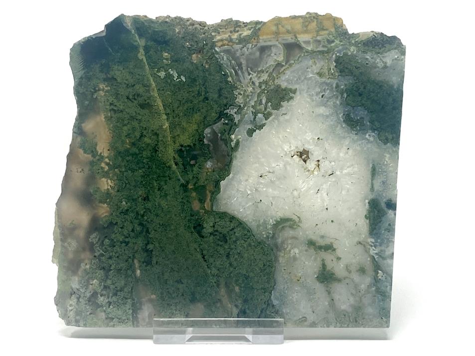 Moss Agate Crystal Slice 11cm