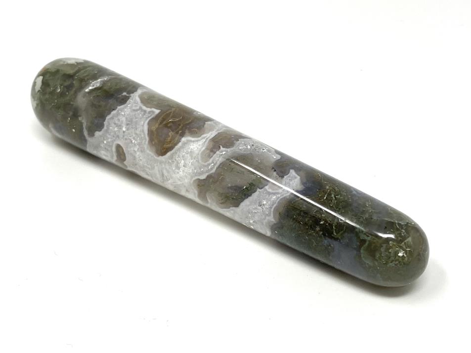 Moss Agate Crystal Massage Wand 12.7cm