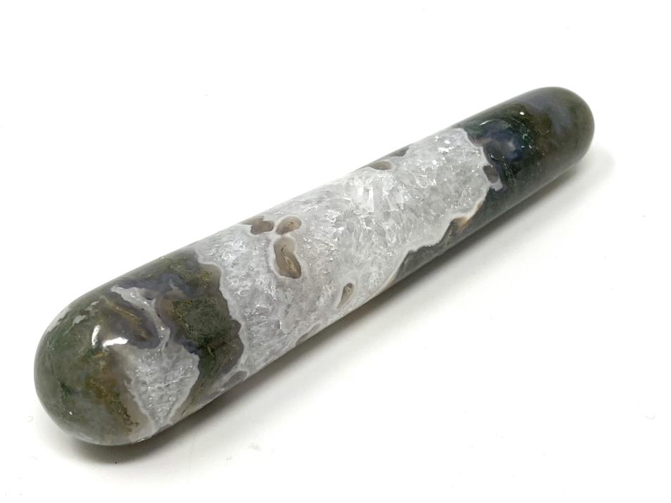 Moss Agate Crystal Massage Wand 12.7cm