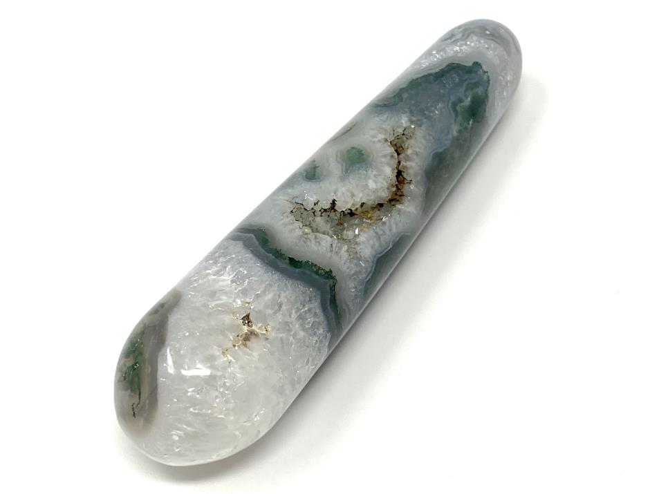 Druzy Moss Agate Crystal Massage Wand 12cm