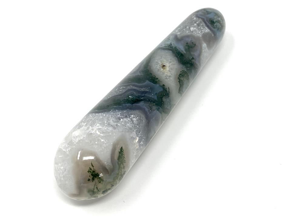 Druzy Moss Agate Crystal Massage Wand 12cm