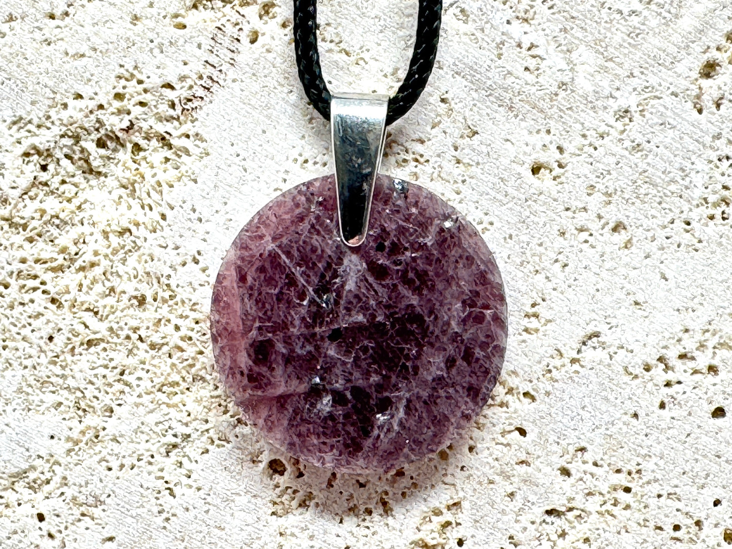 Natural Ruby Record Keeper Crystal Pendant Round 2.5cm