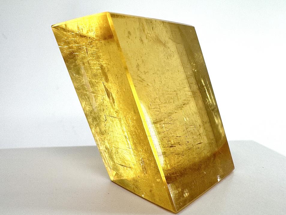 Polished Optical Honey Calcite Crystal 4cm