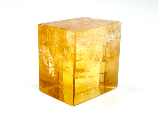 Polished Optical Honey Calcite Crystal 3.3cm