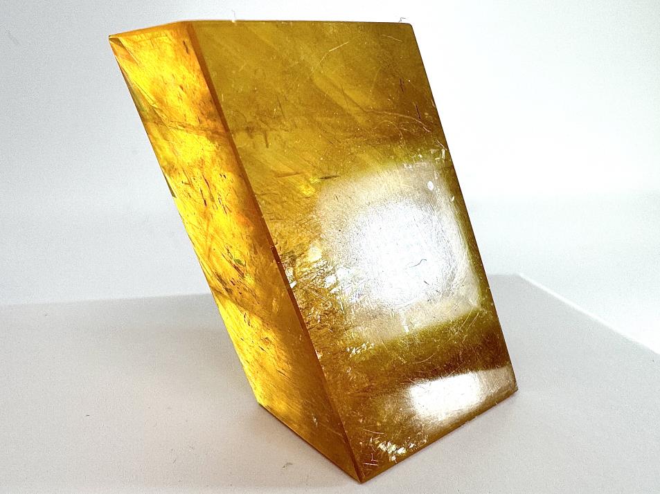 Polished Optical Honey Calcite Crystal 4.6cm