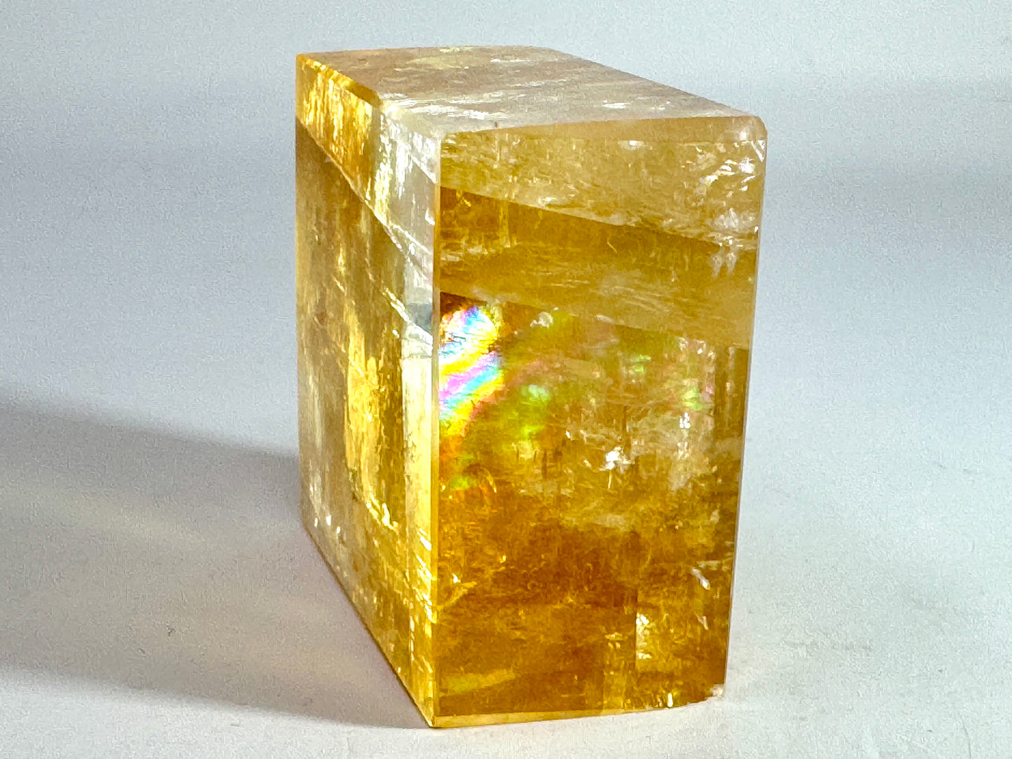 Polished Optical Honey Calcite Crystal 4.7cm