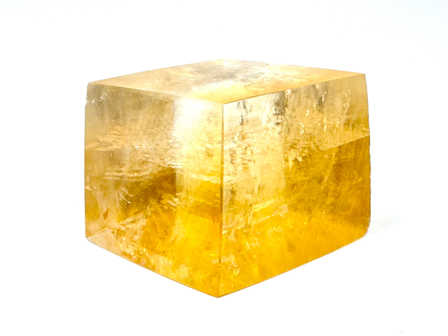 Polished Optical Honey Calcite Crystal 4.4cm