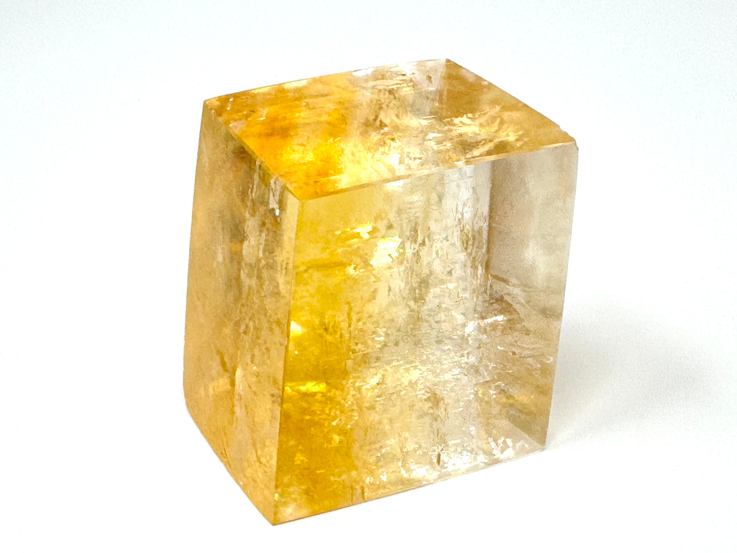 Polished Optical Honey Calcite Crystal 4.4cm