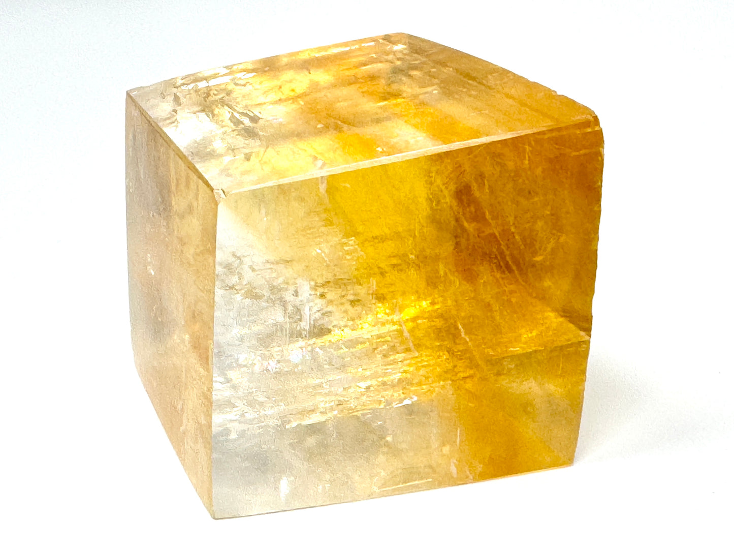 Polished Optical Honey Calcite Crystal 4.4cm