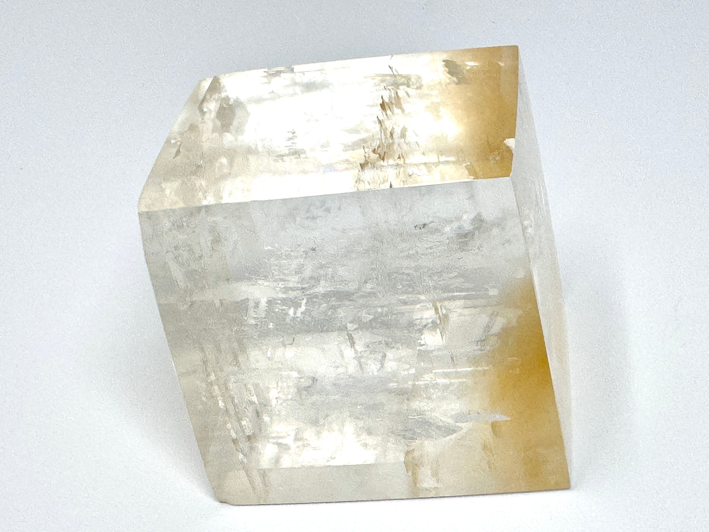 Polished Optical Calcite Crystal With Honey Calcite 5.5cm