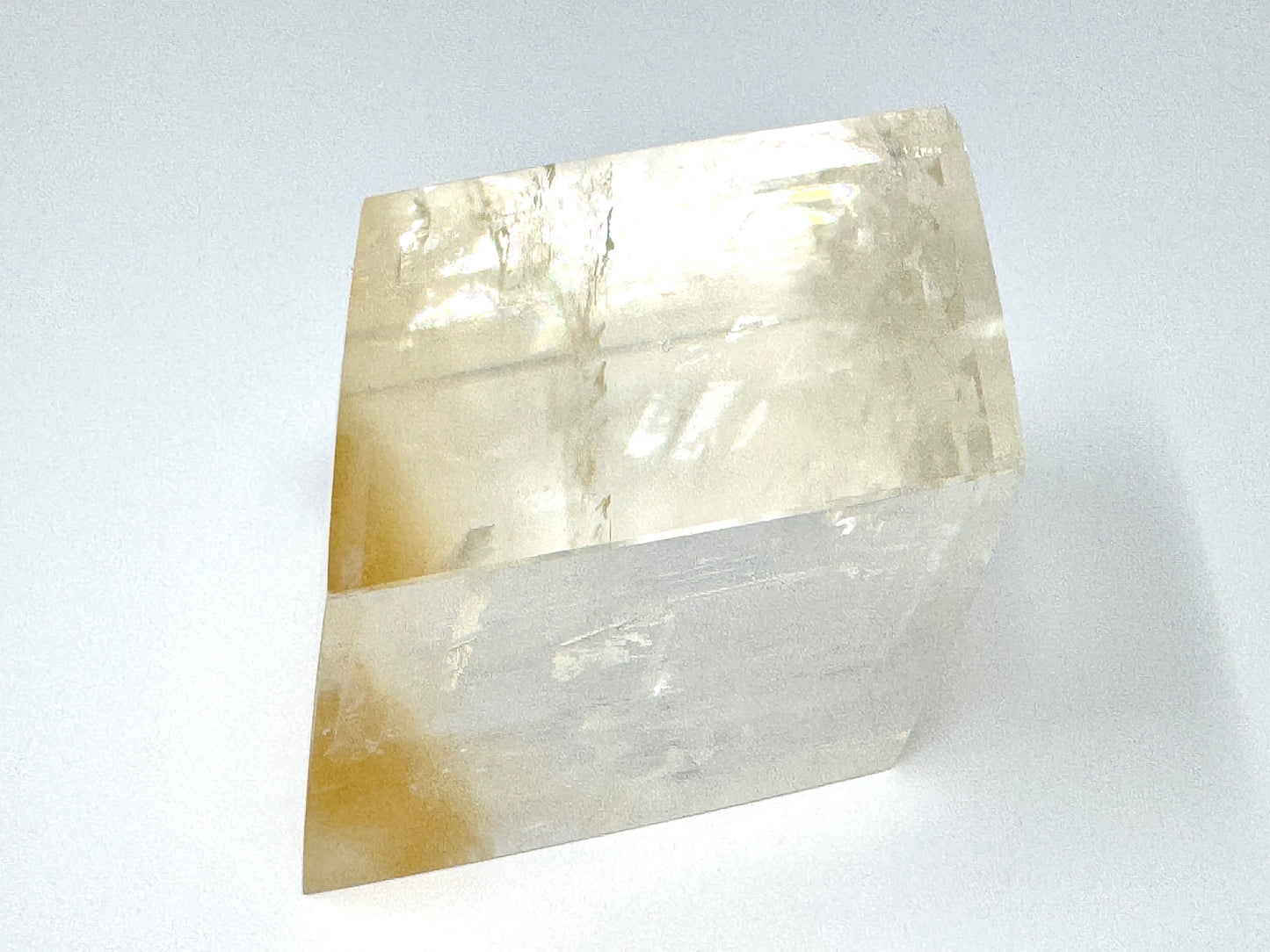 Polished Optical Calcite Crystal With Honey Calcite 5.5cm