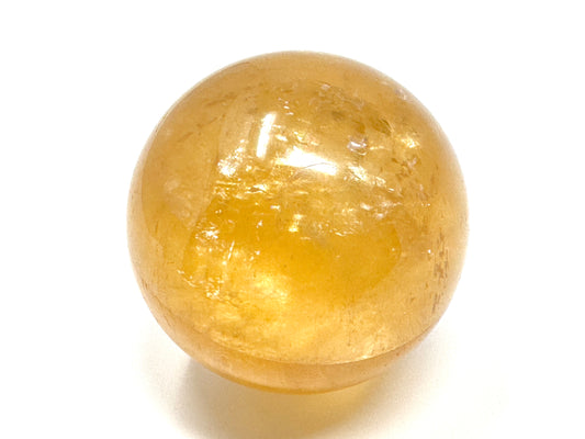 Optical Honey Calcite Crystal Sphere 6cm