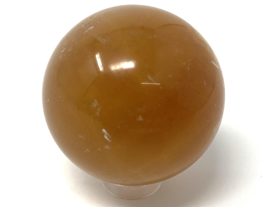 Polished Optical Honey Calcite Crystal Sphere 4.2cm