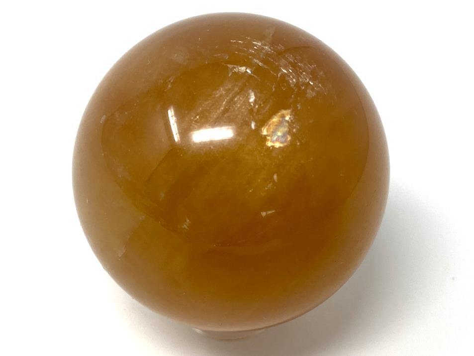 Polished Optical Honey Calcite Crystal Sphere 4.2cm