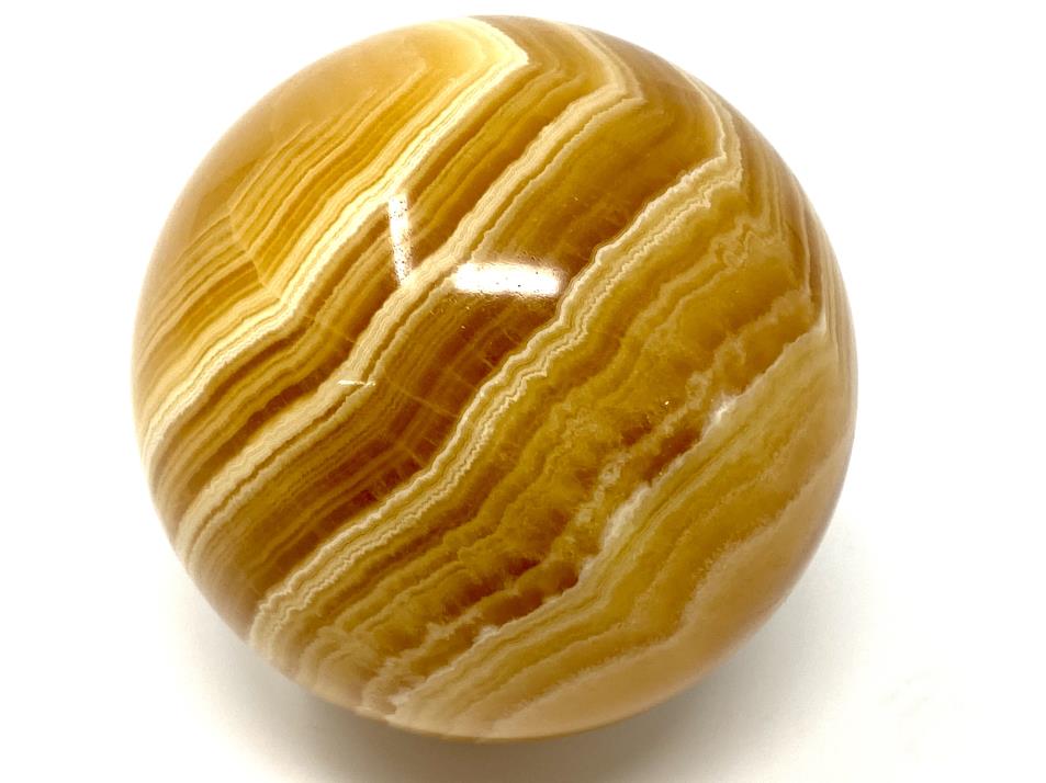 Banded Orange Calcite Crystal Sphere 6.8cm