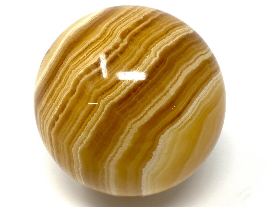 Banded Orange Calcite Crystal Sphere 6.8cm