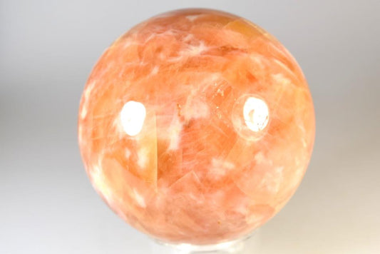 Orange Calcite Crystal Sphere Large 9.5cm