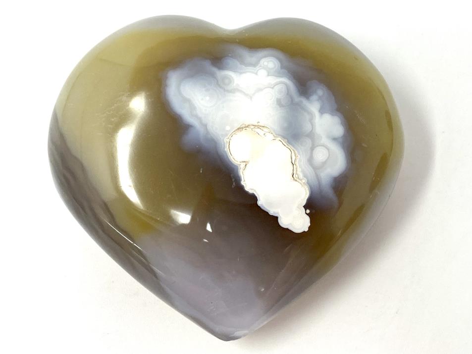 Orca Agate Crystal Heart 6.9cm