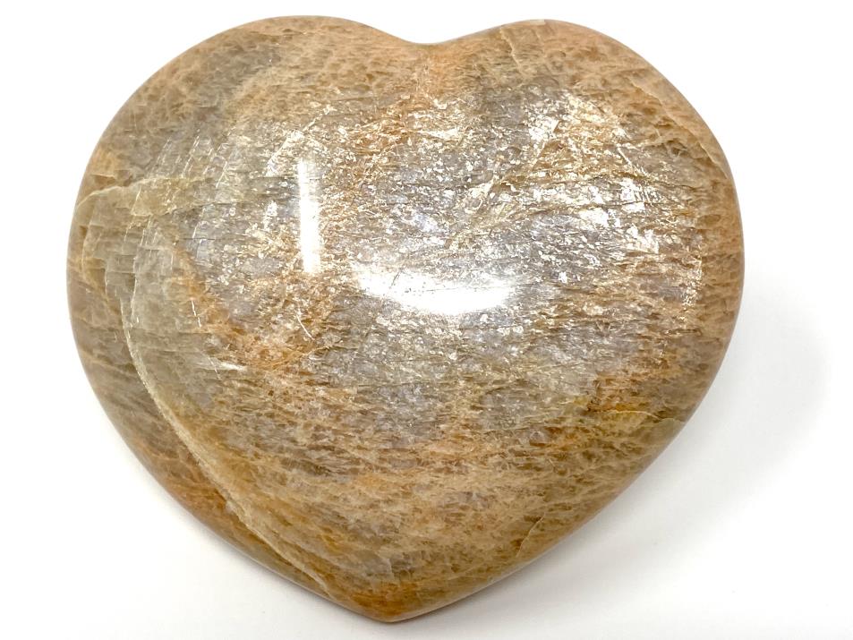 Peach Moonstone Crystal Heart Large 7.9cm