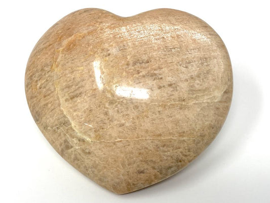 Peach Moonstone Crystal Heart Large 7.9cm