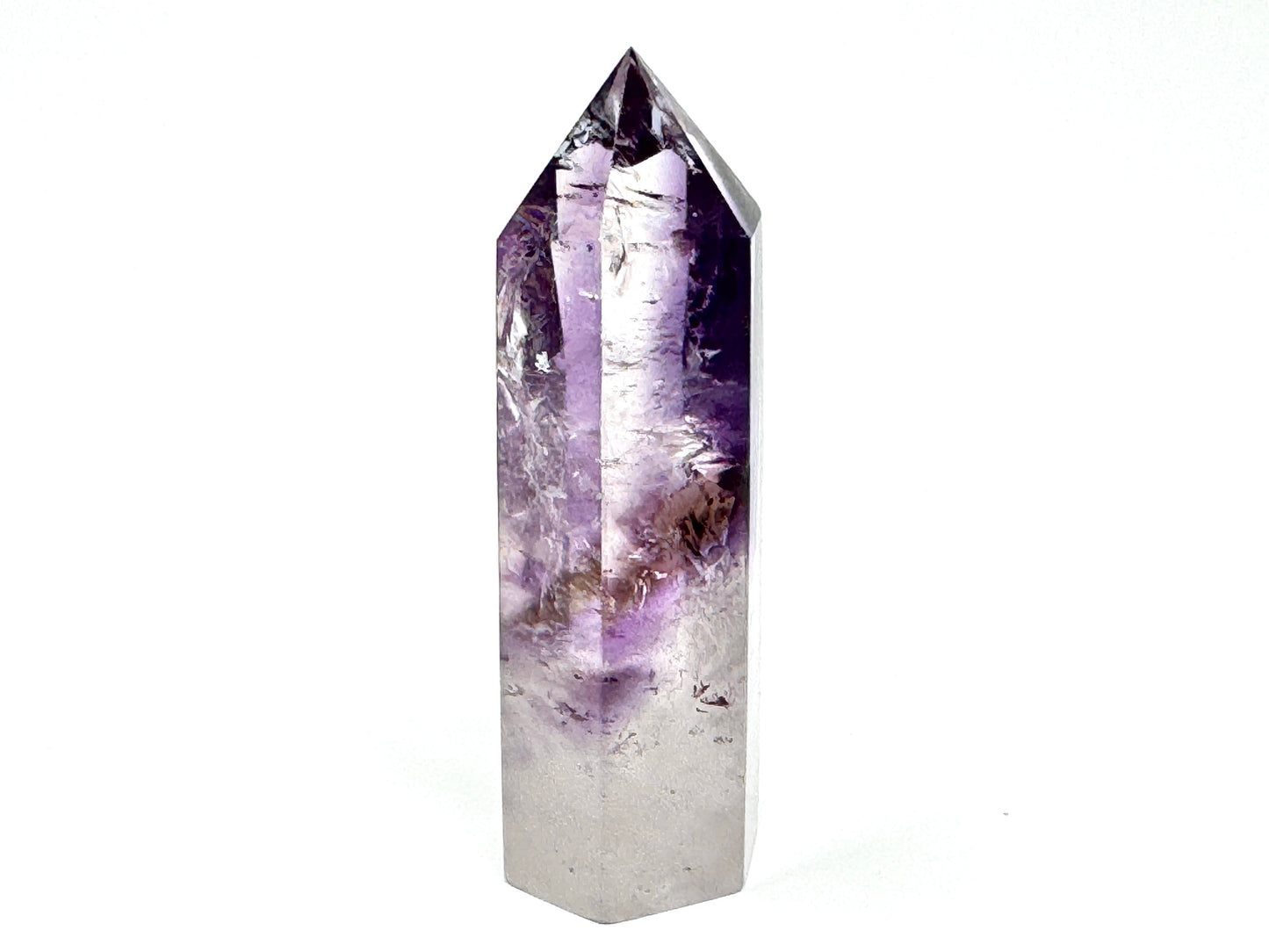 Amethyst Phantom Quartz Crystal Point 7cm