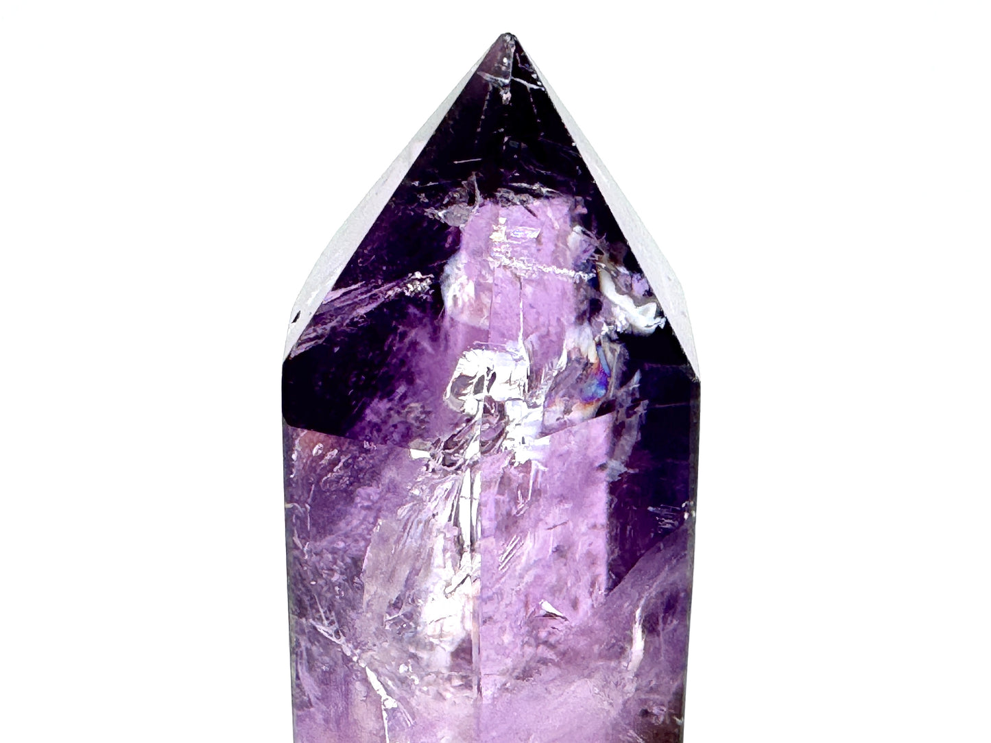 Amethyst Phantom Quartz Crystal Point 7cm