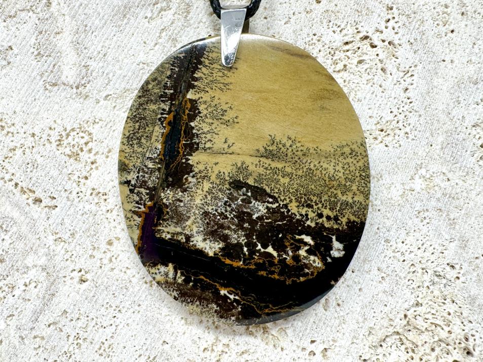 Picture Jasper Pendant Oval Large 4.9cm