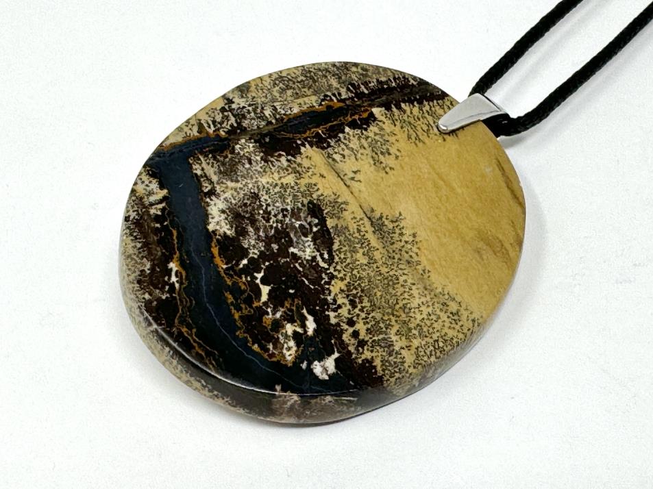 Picture Jasper Pendant Oval Large 4.9cm