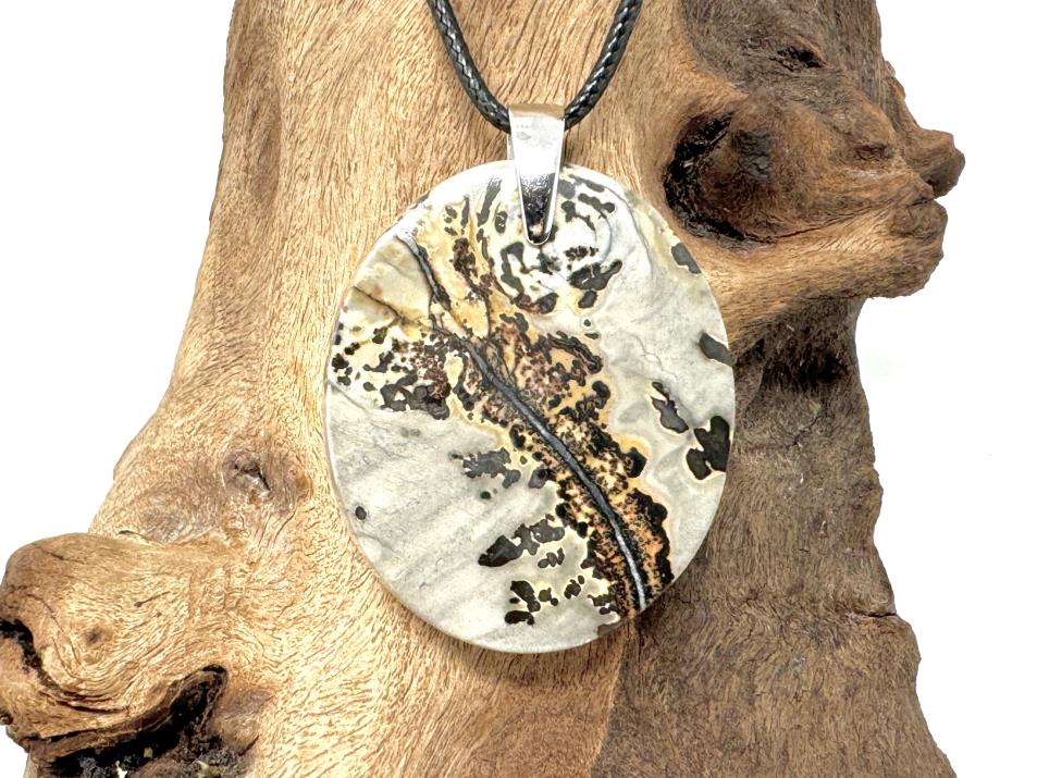 Picture Jasper Pendant Oval 4.1cm