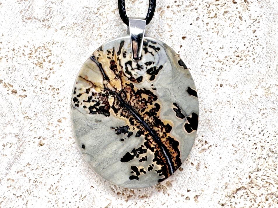 Picture Jasper Pendant Oval 4.1cm