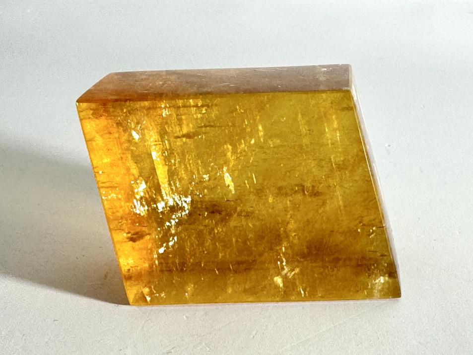 Polished Optical Honey Calcite Crystal 4.7cm