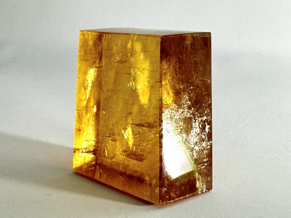 Polished Optical Honey Calcite Crystal 4.7cm